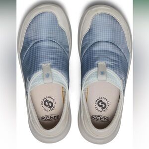 NWOT KEEN Women's Sz11 Whyser Lightweight Crushback Slip on Shoes, blue/gray